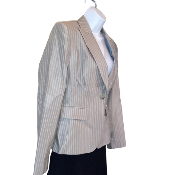 NWT Antonio Melani jacket suit blazer button TAN - Picture 4 of 12